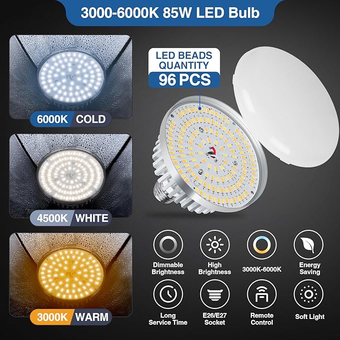 EMART Softbox Lighting Kit, 16"X16" Soft Box, 3000K-6000K 85W LED Bulbs with Remote, 65" Tripod, Professional Softbox Photography Lighting Kit for Studio Lights, Portrait, Video Recording(2PACK)