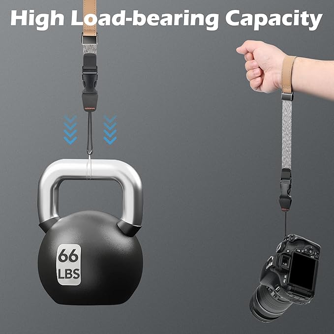 SUNYA Camera Wrist Strap with Quick Release Buckle. Sturdy Nylon Rope Hand Strap Compatible for DSLR or Mirrorless Camera