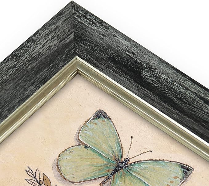 XUANLUO 5x5 Picture Frames Set of 4 Rustic Retro Photo Frame with HD Plastic Cover for Wall Mount and Tabletop Display Family Friends Wedding Gift