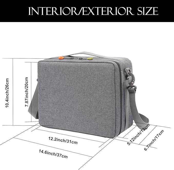 Large Camera Insert Bag,Pressure-proof Hard Shell Lens Cube Case,Digital DSLR SLR Mirrorless Cameras Accessories Storage Pouch Compatible for Canon,Nikon,Sony,Panasonic（M）