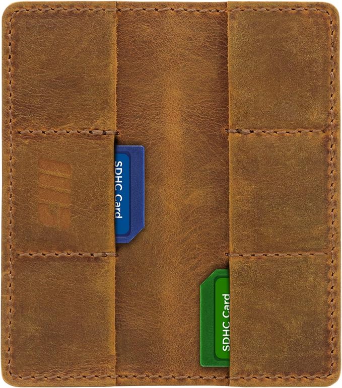 MegaGear Leather SD Card Holder with 12 Card Slots