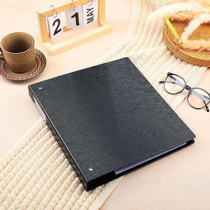 Affrolling 1 Pack Acid Free Film Protector Storage Box 3 Ring Negative Binder Preservers Portfolio Folder for Artwork Folder for 120 Film and 135 35 mm Negative