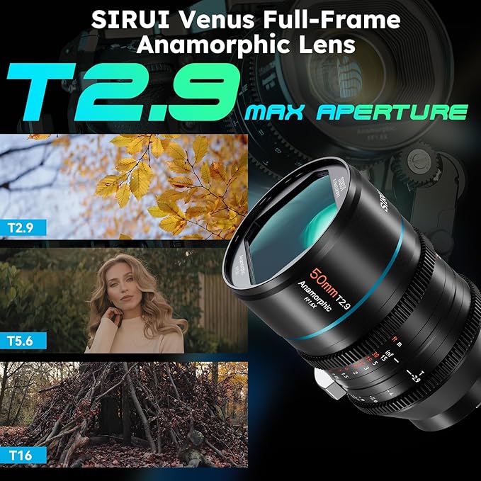 SIRUI 50mm T2.9 1.6X Full-Frame Anamorphic Lens Cinema Lens (Z Mount)