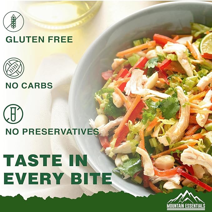 MOUNTAIN ESSENTIALS All Natural Canned Turkey 28 Oz – Fully Cooked, Ready to Eat White Meat – Pantry Staple for Daily Meals, Emergency, Survival & Camping – 5-Year Shelf Life – Made in USA – 12 Pack