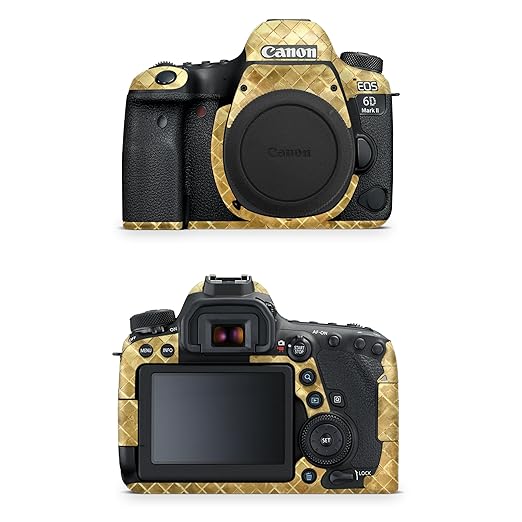 Camera Skin Compatible with Canon EOS 6D Mark II Camera (2017) - Gold Tiles - Premium 3M Vinyl Protective Wrap Decal Cover - Easy to Apply | Crafted in The USA by MightySkins