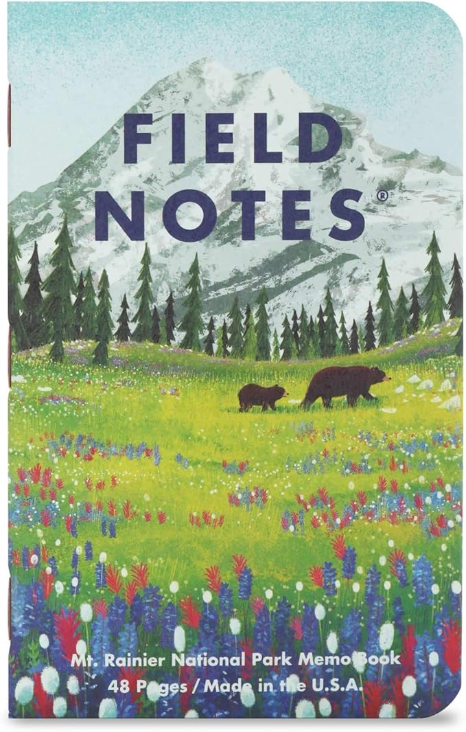 Field Notes: National Parks Series (Series B - Grand Canyon, Joshua Tree, Mount Rainier) - Graph Paper Memo Book 3-Pack - 3.5 x 5.5 Inch