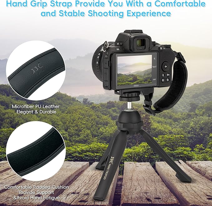 JJC Camera Hand Grip Strap for Canon EOS R8 R10 R7 R5 C R6 Mark III II R RP 90D 5DM4 Rebel T7 T8i T7i T6i T6 SL3 4000D Sony A6700 ZR Z30 Coolpix P950 P900 for Panasonic Lumix GX85 G85 GH4 G100 FZ80