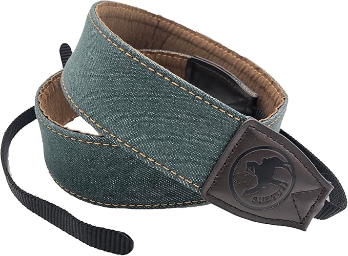 Olive Green Camera Strap, 1.5" Wide Soft Pure Cotton Woven Camera Strap, Adjustable Universal Neck & Shoulder Strap for All DSLR Cameras