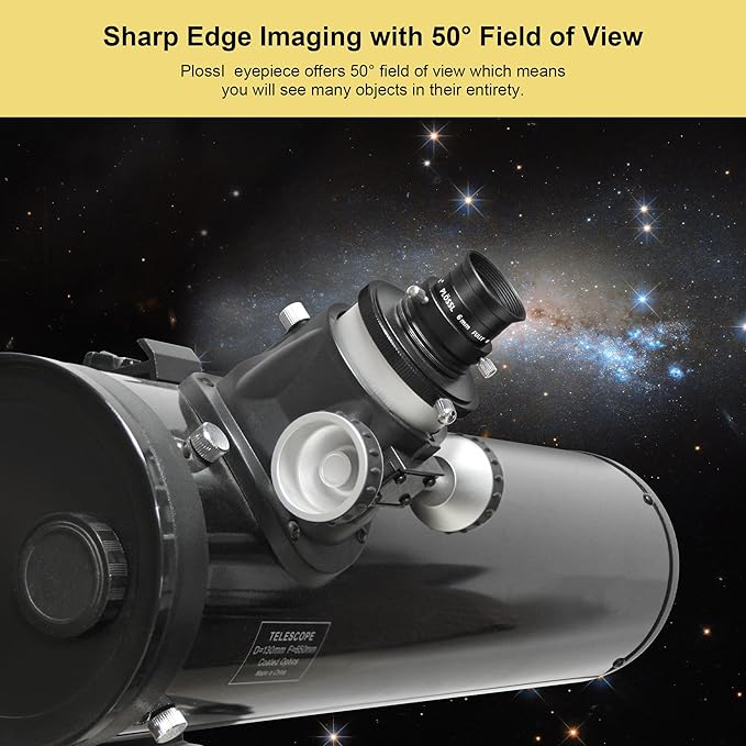 Alstar 1.25 Inch Plossl Telescope Eyepiece - 6mm Fully Multicoated Optical Lens for 1.25inch Astronomic Telescope and Astronomy Filters - 4 Element Plossl Design