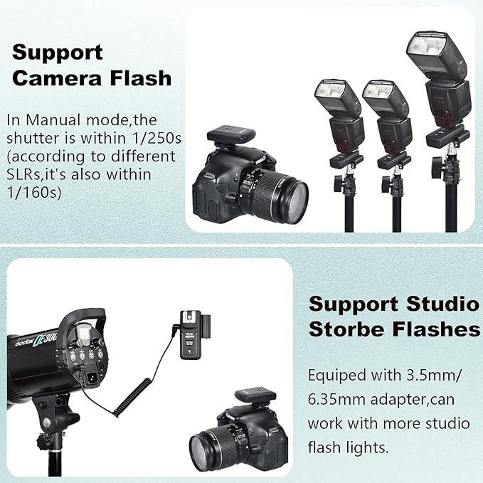 Godox CT-16 Wireless Flash Trigger with Receiver Kit,433MHz 3 in 1 Flash Transmitter and Receiver Compatible for Canon Nikon Pentax Olympus DSLR Camera Flash Speedlight Trigger,Studio Flash Lighting