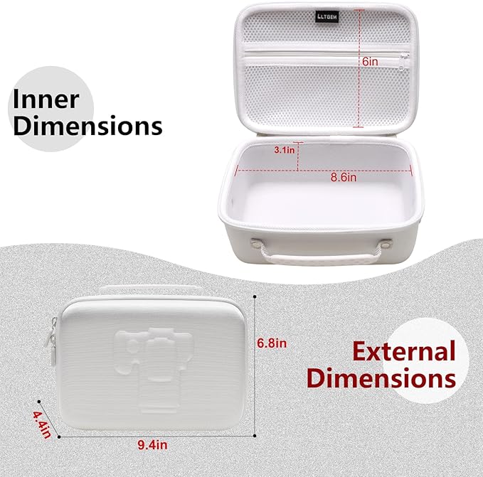 Camera Case Compatible with Canon EOS Rebel T7/R50/R6 Mark II/R100/R50 V/T6/R8/R10/R5 Mark II/RP/R7/5D Mark IV/SL3/R5/T100 DSLR SLR Camera, Len and Tripod with 4 Dividers and Shoulder Strap, White