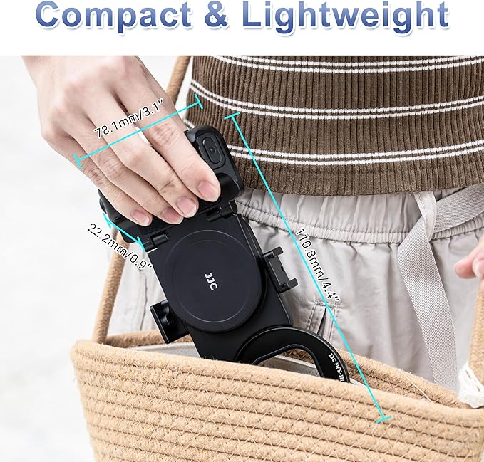 67mm Magnetic Phone Lens Filter Mount with Phone Camera Grip Kit Accessories for iPhone 17 Air 16 15 Pro Max,Filter Adapter Set w Cold Shoe & 1/4'' Hole Pull-Out to Fit Pro Max Plus(No Filters Include