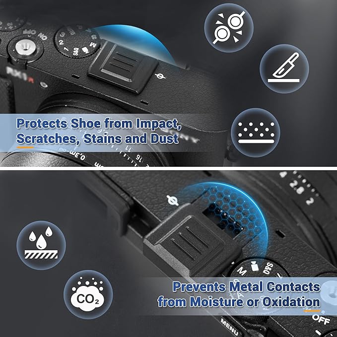 JJC Camera Hot Shoe Cover Cap Protector Compatible with Sony A6700 A6600 A6100 A6000 A6300 A6400 A6500 A99II A7 V IV ZV-E10 A7RV,Full-Coverage Design Dustproof & Scratch-Resistant,for SONY MI MIS Shoe