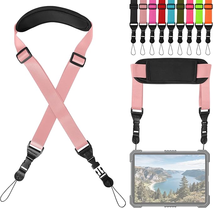 Padded iPad Binocular Camera Shoulder Strap, Nylon Neck Lanyard Strap for Tablet Case Crossbody Laptop Luggage Bag
