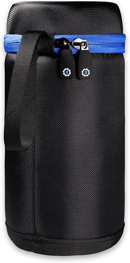 WGear Semi-Hard Lense Case for DSLR Camera Lens (Canon, Nikon, Sony, Pentax, Olympus, Panasonic,etc), Medium Size with Carabiner, Lens Cleaning Wipe (Black Medium)
