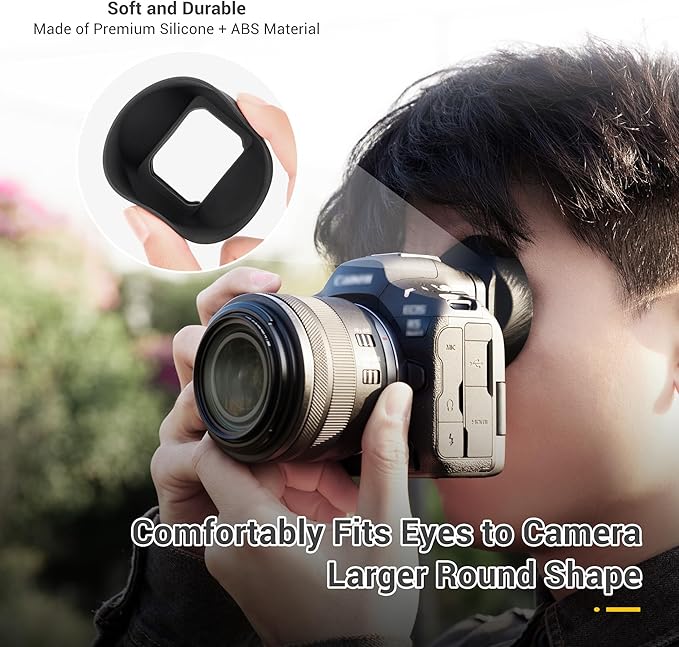 JJC Round Eyecup Eye Cup Eyepiece for Canon EOS R5 Mark II Mirrorless Camera(Not for R5/R5C), Replaces Canon ER-KE Eyecup, Extended Viewfinder Cover & Increased Depth Better for Viewfinder Protection