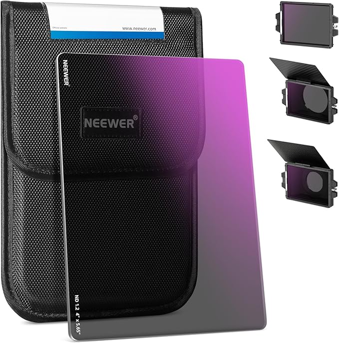 NEEWER ND1.2(4 Stops) Square ND Filter, 4"x5.65" Cinema Neutral Density Filter Compatible with Tilta Compatible with SmallRig Matte Box, Slim Multi Coated HD Optical Glass/6.25% Light Transmittance