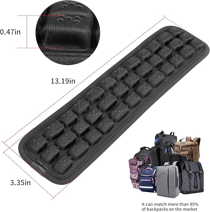 Shoulder Strap Pad of 3D Air Cushion, Backpack Accessories, Non-Slip Shoulder Strap Pad, for Hiking and Camping Bags, Bass Guitar Strap