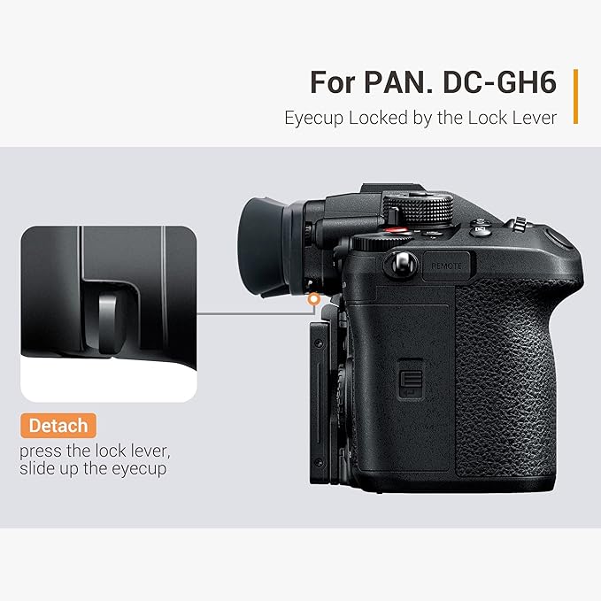 Soft Silicon Camera Viewfinder Eyecup Eye Cup Eyepiece Replacement for Panasonic Lumix DC-GH7 GH6 GH5 II GH5M2 DC-GH5S DC-GH5 Camera EVF Eyeshade Protector Replaces Panasonic 4YE1A561Z