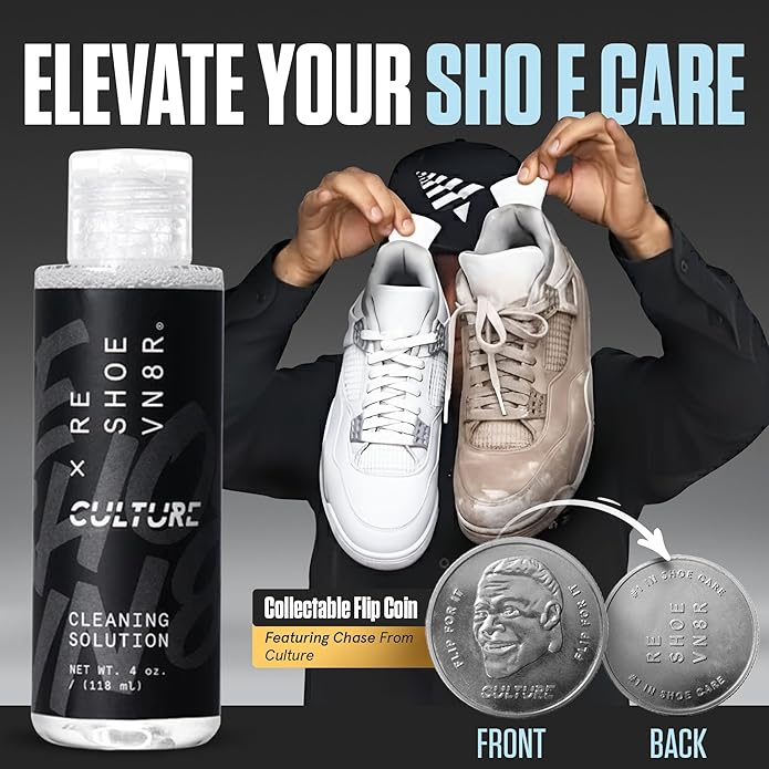 RESHOEVN8R Shoe Cleaner Kit and Sneaker Cleaner Sets - Cleaning Kit Solution for Sneakers, Mesh, Canvas, Suede, Knit, Leather