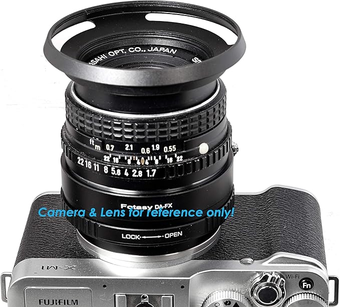 Fotasy 46mm Slim Low Profile Designed Metal Curved Metal Screw-in Lens Hood Shade for Leica Leitz Voigtlander Canon Fuji Nikon Olympus Panasonic Pentax Sony, 46 mm Hood (LP46)