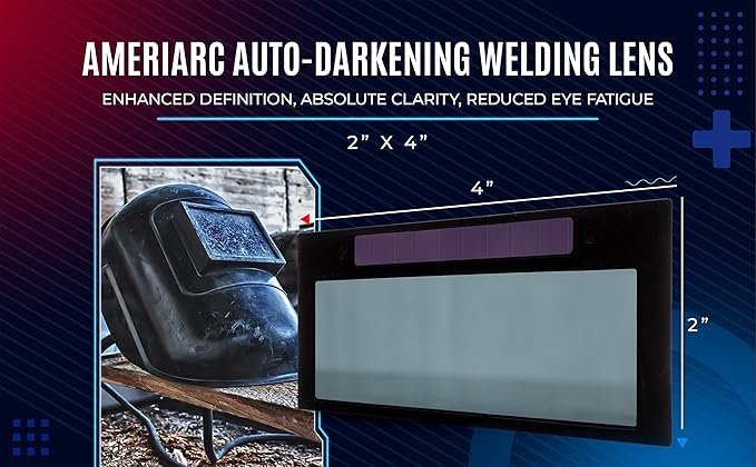 Auto Darkening Welding Lens 2x4 with High-Definition Clarity - (Gold Edition) Replacement for Welding Hoods & Helmets - Perfect for TIG Welding - Welding Shade Lens - (Shade 11)