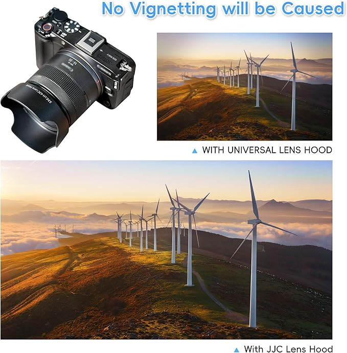 Reversible Lens Hood Shade Protector for Canon EF-S 18-55mm F3.5-5.6 F4-5.6 is STM & RF-S 14-30mm F4-6.3 IS on R50V & RF 24-50mm F4.5-6.3 is STM Lens on Camera Lens Protector Cover Replac Canon EW-63C