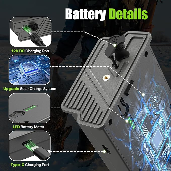 New Battery Pack for Reveal Camera Upgraded Enhanced Solar Charging Battery Compatible with Reveal Hunting Trail Camera Reveal Ultra,X Gen 3.0, Pro 3.0, X, X Pro, X Gen 2.0, XB, SK