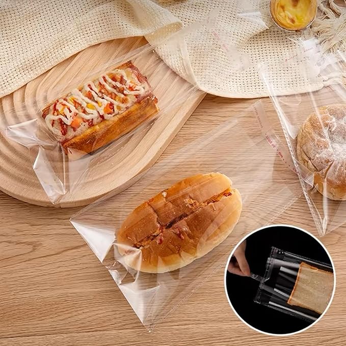 Clear Cellophane Bags 300pcs 4" x 5" Crystal Sealed Clear Bag Self Sealing OPP Cello Bags 1 Mil for Jewelry Earrings Candies Bakery Candle Cookie (12 Sizes to Choose from)