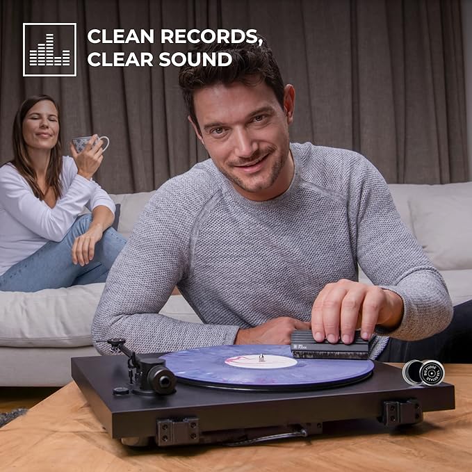 Big Fudge Vinyl Record Cleaning Kit - No Scratch Vinyl Record Brush & Stylus Gel LP Cleaner - Anti-Static Album Cleaning Brush for Record Player and Needles