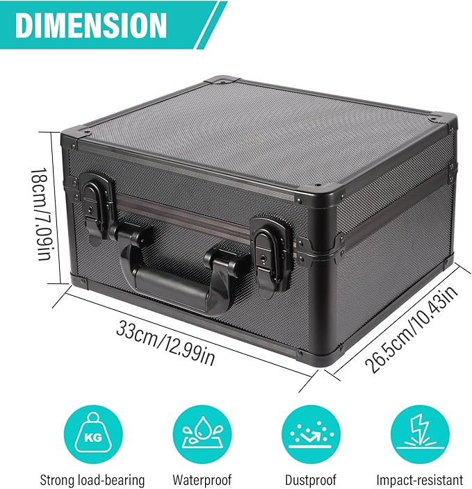 EcoVibe Graded Card Case, Aluminum Alloy Trading Card Storage Box with Carry Handle, Sports Card Case Holders with Dividers, Graded Card Storage Boxes Fits Psa, Tcg, Csg, Bgs, Sgc Slabs