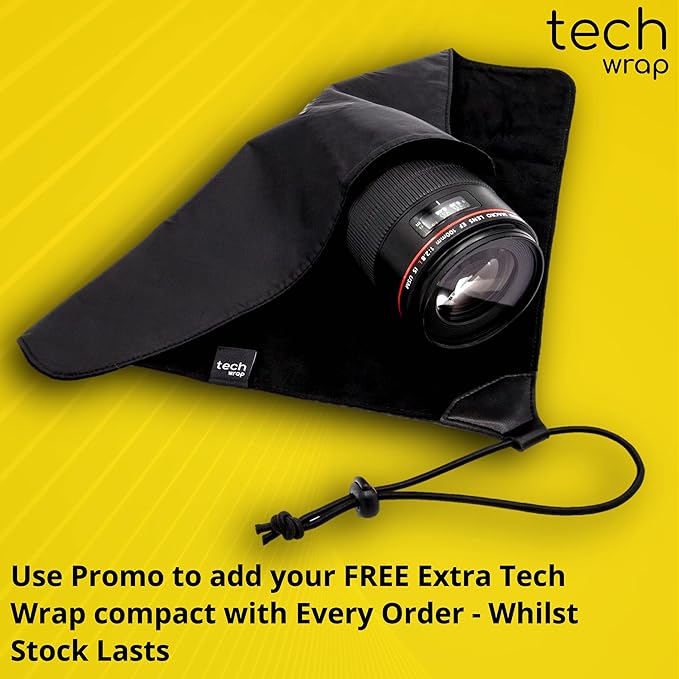 The Tech Wrap 2 x Camera Protective Wrap - Camera Wraps Lens Protector - Camera Travel Accessories - Camera Pouch DSLR Sleeve Case