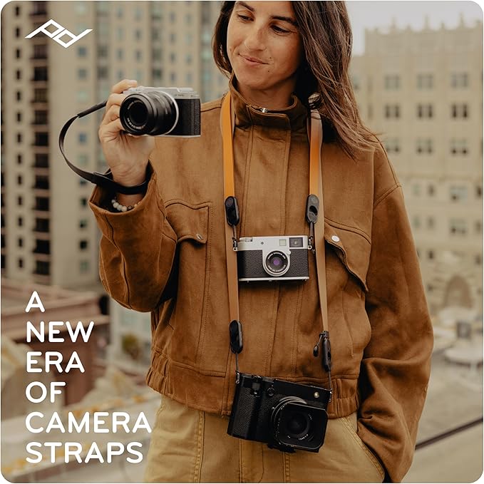 Peak Design Cuff Leather Camera Wrist Strap – Quick Release, 100 lb Capacity, for DSLR, Compact & Point-and-Shoot Cameras