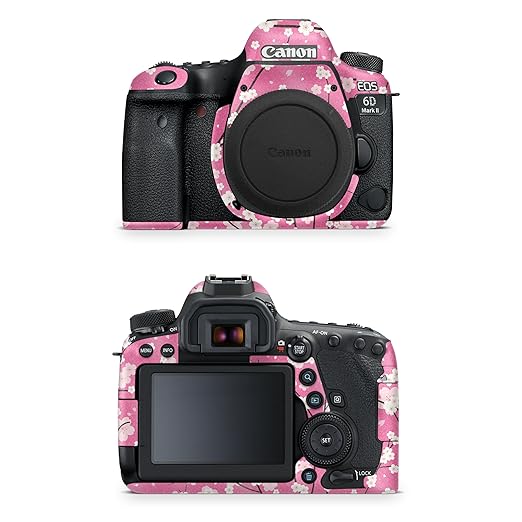 Glossy Glitter Camera Skin Compatible with Canon EOS 6D Mark II Camera (2017) - Sakura Pink - Premium 3M Vinyl Protective Wrap Decal Cover - Easy to Apply | Crafted in The USA by MightySkins