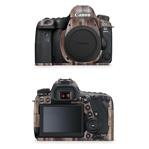 Glossy Glitter Camera Skin Compatible with Canon EOS 6D Mark II Camera (2017) - Woody - Premium 3M Vinyl Protective Wrap Decal Cover - Easy to Apply | Crafted in The USA by MightySkins
