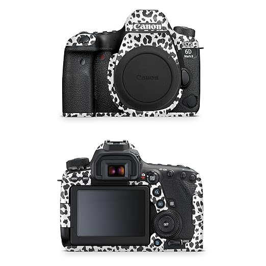 Camera Skin Compatible with Canon EOS 6D Mark II Camera (2017) - Snow Leopard Print - Premium 3M Vinyl Protective Wrap Decal Cover - Easy to Apply | Crafted in The USA by MightySkins