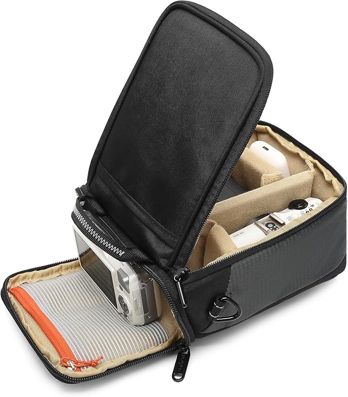 mirrorless camera bag,Dual Opening Anti-shock Sling Lens Cube Case,Small Digital DSLR SLR Mirrorless Cameras Accessories Storage Pouch for Canon,Sony,Fuji,Panasonic,OLYMPUS