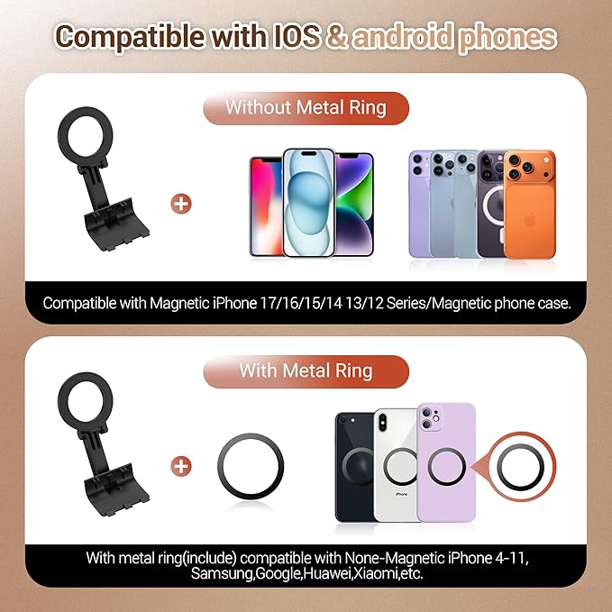KIWIFOTOS Magnetic Phone Mount for Xbox Wireless Gaming Controller (2025) Phone Stand Holder for iPhone 17 16 15 14 Samsung Pixel Smartphone