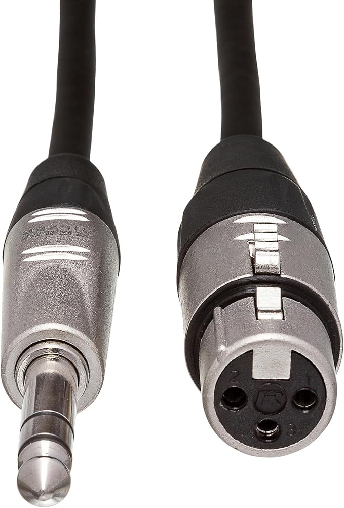 Hosa HXS-001.5 Pro Balanced Interconnect, REAN XLR3F to 1/4 Inch TRS, 1.5 Feet