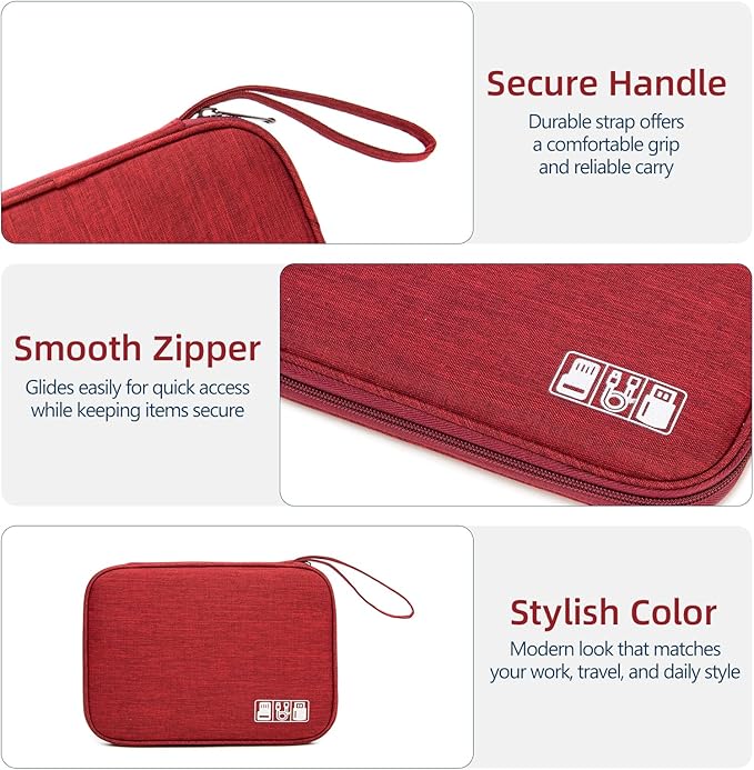 Electronics Organizer Travel Case,Travel Cable Organizer Pouch - Portable Storage Bag for Cord, Charger, Phone, Earphone, Electronic Accessories for Travel & Daily Use