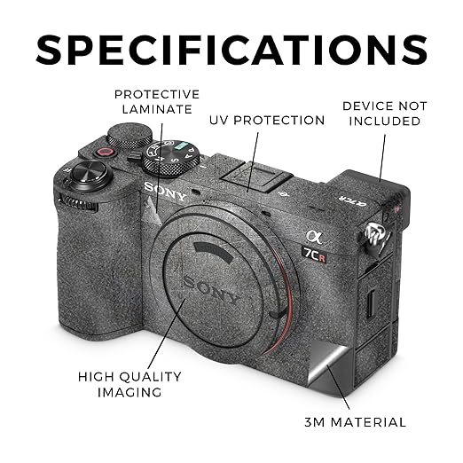 Glossy Glitter Camera Skin Compatible with Sony Alpha 7CR Camera (2023) - Scratched Up - Premium 3M Vinyl Protective Wrap Decal Cover - Easy to Apply | Crafted in The USA by MightySkins