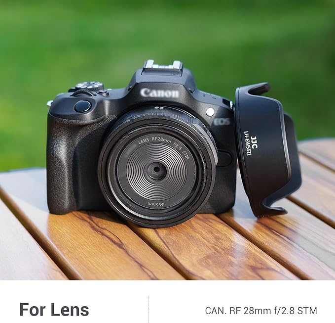 Lens Hood for Canon RF 28mm F 2.8 STM, Reversible Lens Shade Replace Canon EW-55 Lens Hood, Compatible with 55mm Filters and 55mm Lens Cap