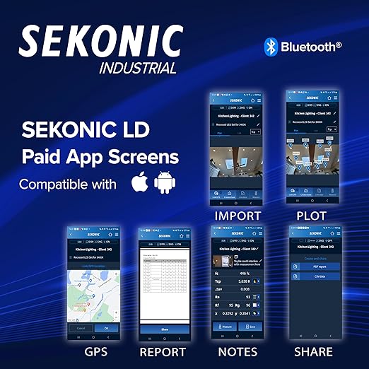 Sekonic C-4000 Spectrometer, Professional Light Meter with Bluetooth, 1600K-40000K Range, Smartphone App Compatible, USB-C Connection