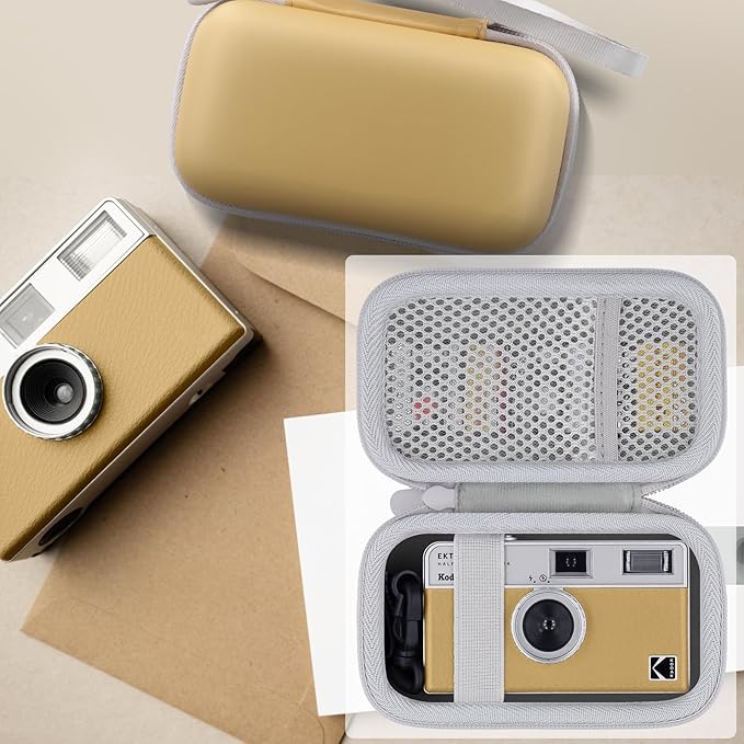 Camera Case for KODAK EKTAR H35/H35N/KODAK Snapic A1 Frame Film Camera,Carrying Case Holder for KODAK EKTAR H35/H35N/Kodak Snapic A1 Frame Film Camera and Accessories(Sand Case)