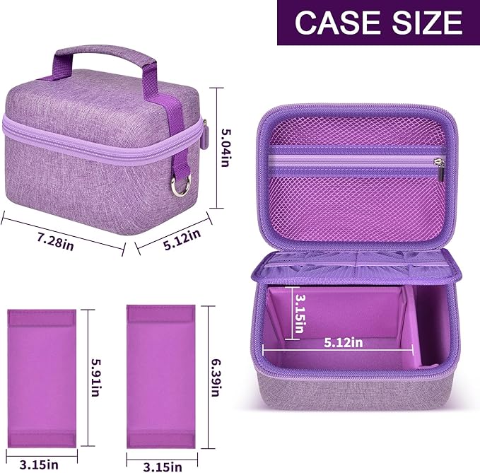 ANKHOH Vlogging Camera Case for Duluvulu/for Zostuic/for YIGLLO/for Gavonde/for Canon/for Kodak Pixpro Digital 4K 5K Camera Carrying Travel Bag for SD Cards, Accessories(Box Only)(Purple)