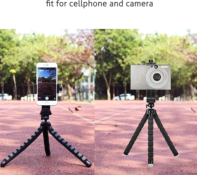 Ailun Phone Holder/Vertical and Horizontal Tripod Mount Adapter Rotatable Bracket with 1/4 inch Screw, Adjustable Clip for iPhone, Android Cell Phone, Selfie Stick, Camera Stand