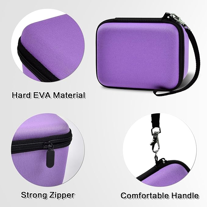 Vlogging Camera Case Compatible with for Duluvulu/for VJIANGER/for JGIPL/for TEBNGIHNM 4K Digital Cameras for Youtube. Vlog Camera Carrying Storage for Lens, Cable and Other Accessories - Purple