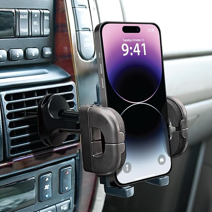 Bracketron Grip-iT Universal Smartphone Air Vent Car Mount Phone Holder Hands Free iPhone X 8 Plus 7 SE 6s 6 5s 5 4s Samsung Galaxy S9 S8 S7 S6 S5 Note Google Pixel 2 XL LG Nexus Sony Nokia PHV-200-BL
