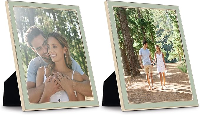Sheffield Home Tabletop Picture Frame – Iron Enamel Decorative Display Frame for Home or Office, 4x6 Inch, Mint