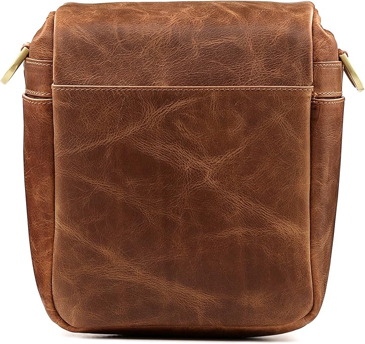 MegaGear Genuine Leather Camera Messenger Bag Mirrorless Portable electronic device cover